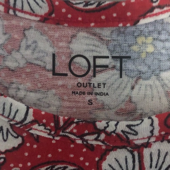 Loft Floral print Patriotic looking Tank-size small - Picture 3 of 6